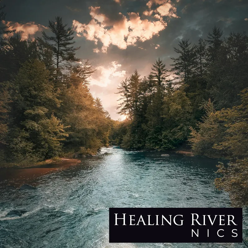 Portada del sencillo «Healing River» de Nics Music